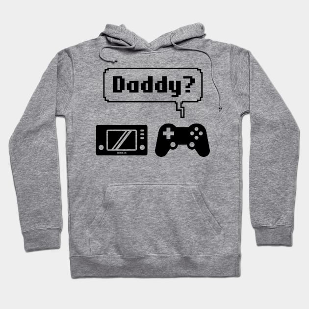Controller Game Console Icons (Cartoon: Daddy? / Black) Hoodie by MrFaulbaum